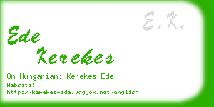ede kerekes business card
